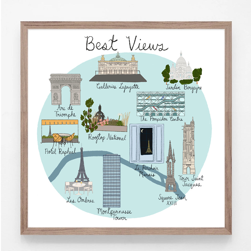 Paris Best Views Print