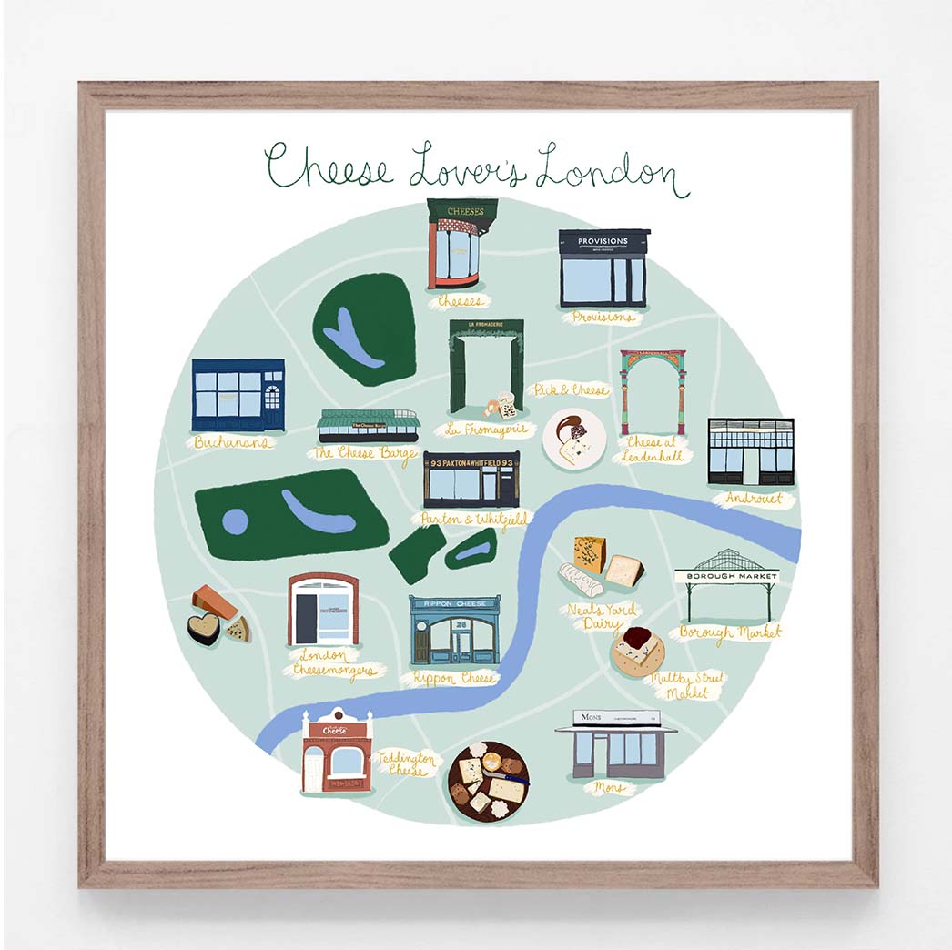 Cheese Lovers London Print