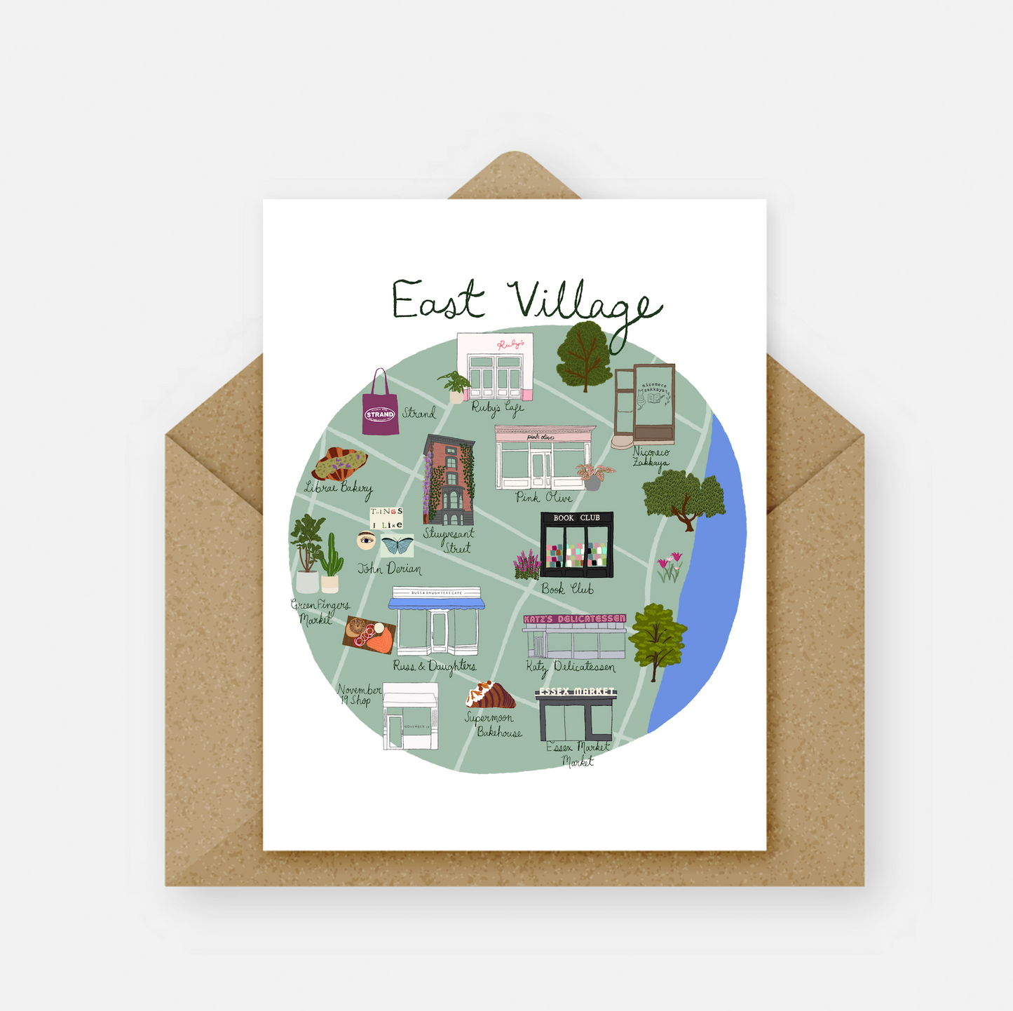East Village New York Card