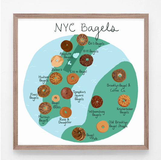 NYC Bagels Print