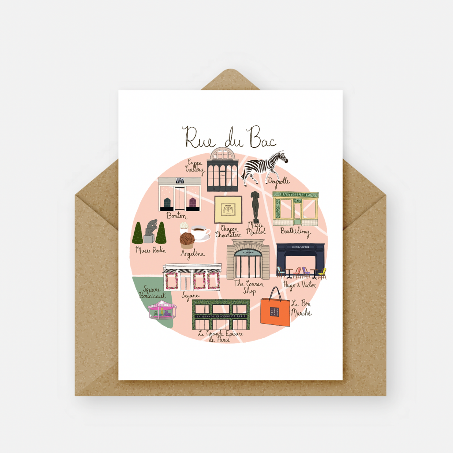 Rue du Bac Paris Card