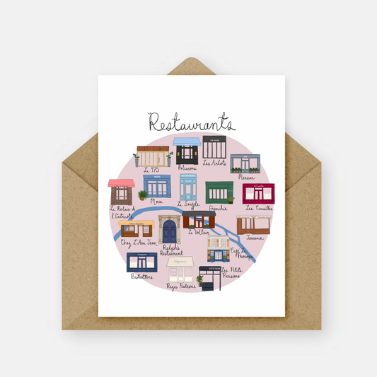 Paris Restaurants Card