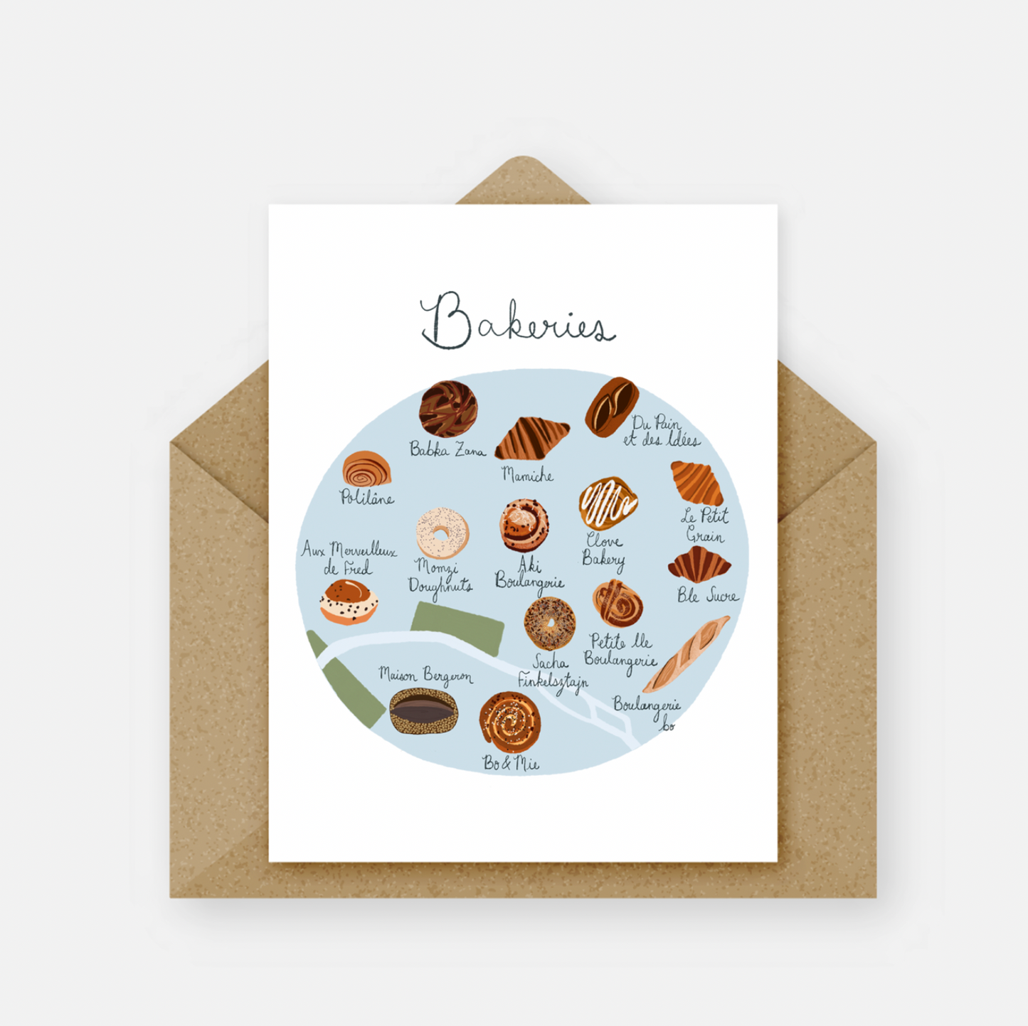 Paris Bakeries Card