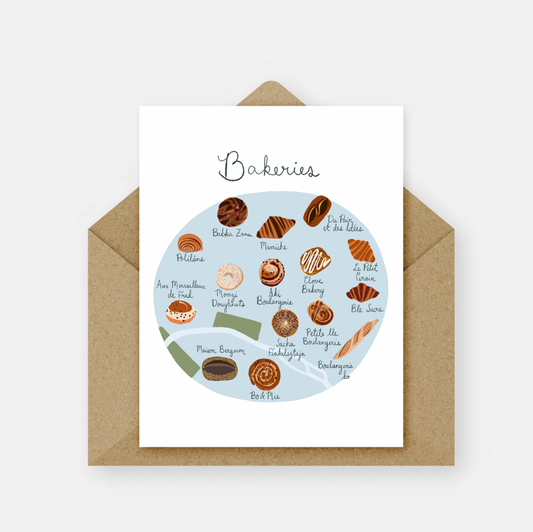Paris Bakeries Card