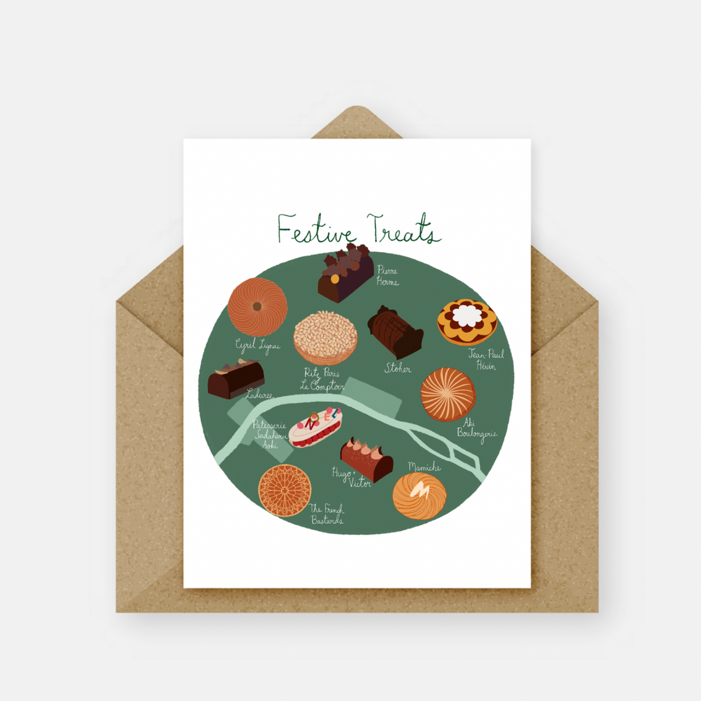 Paris Festive Treats Card