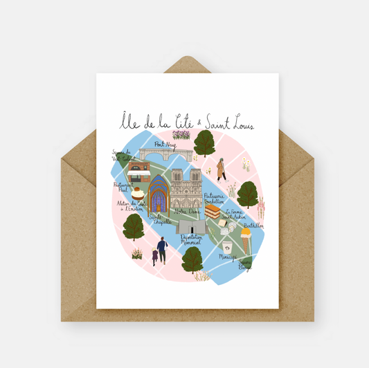Île de la Cité & Île Saint Louis Card
