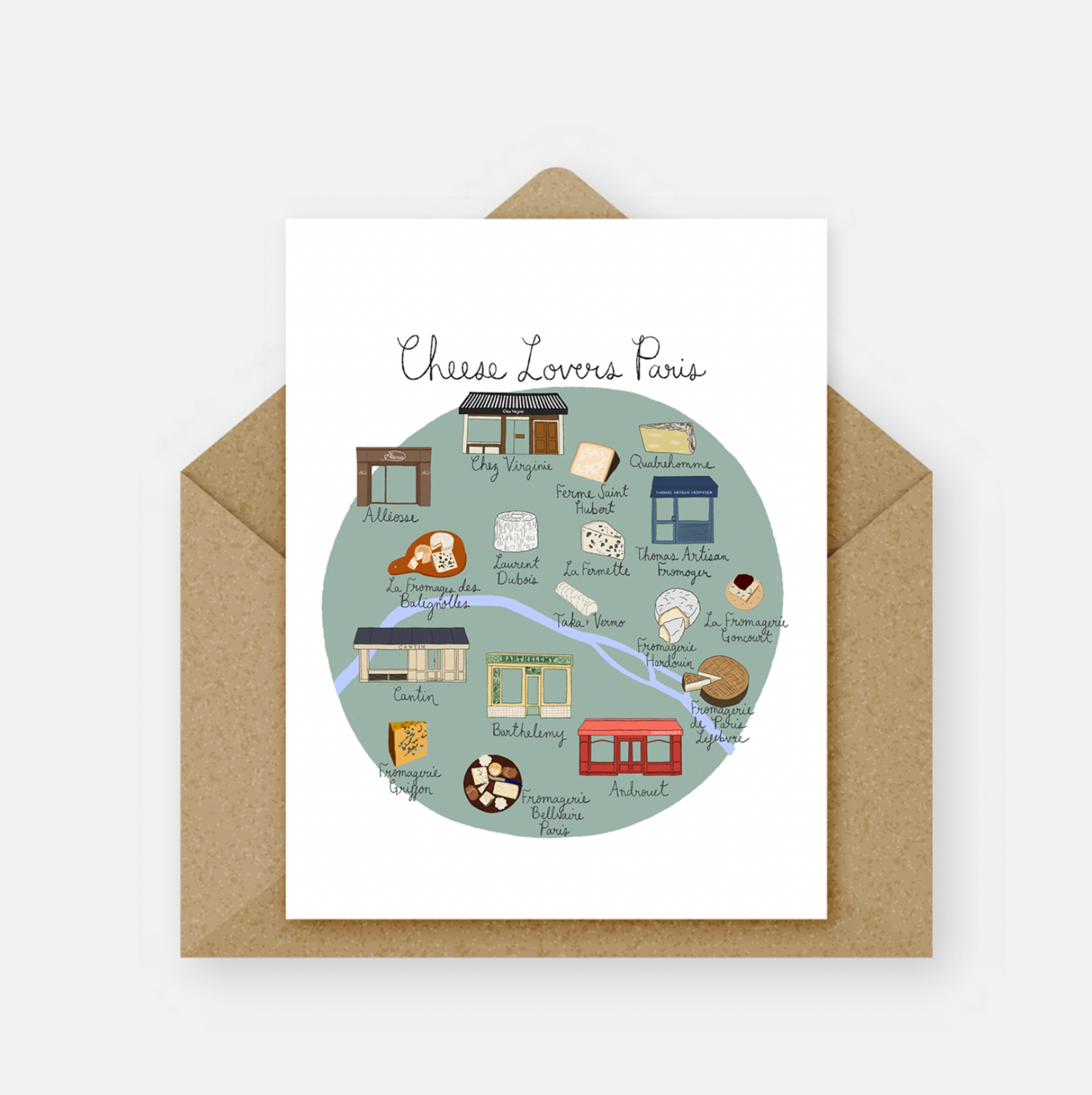 Cheese Lover's Paris Card