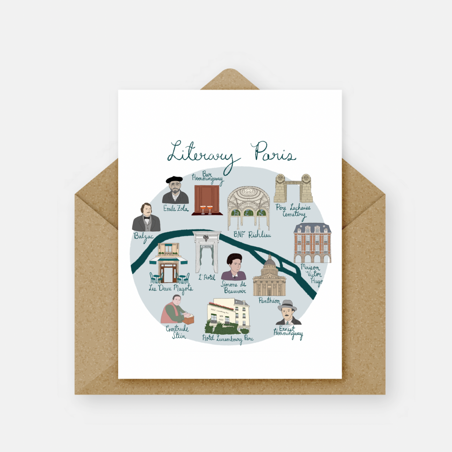 Literary Paris Card