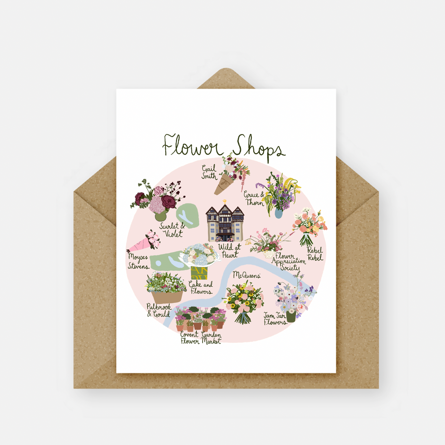 London Flower Shops Card
