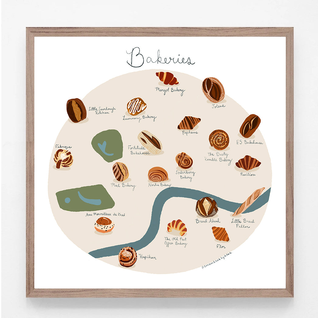 Bakeries of London Print