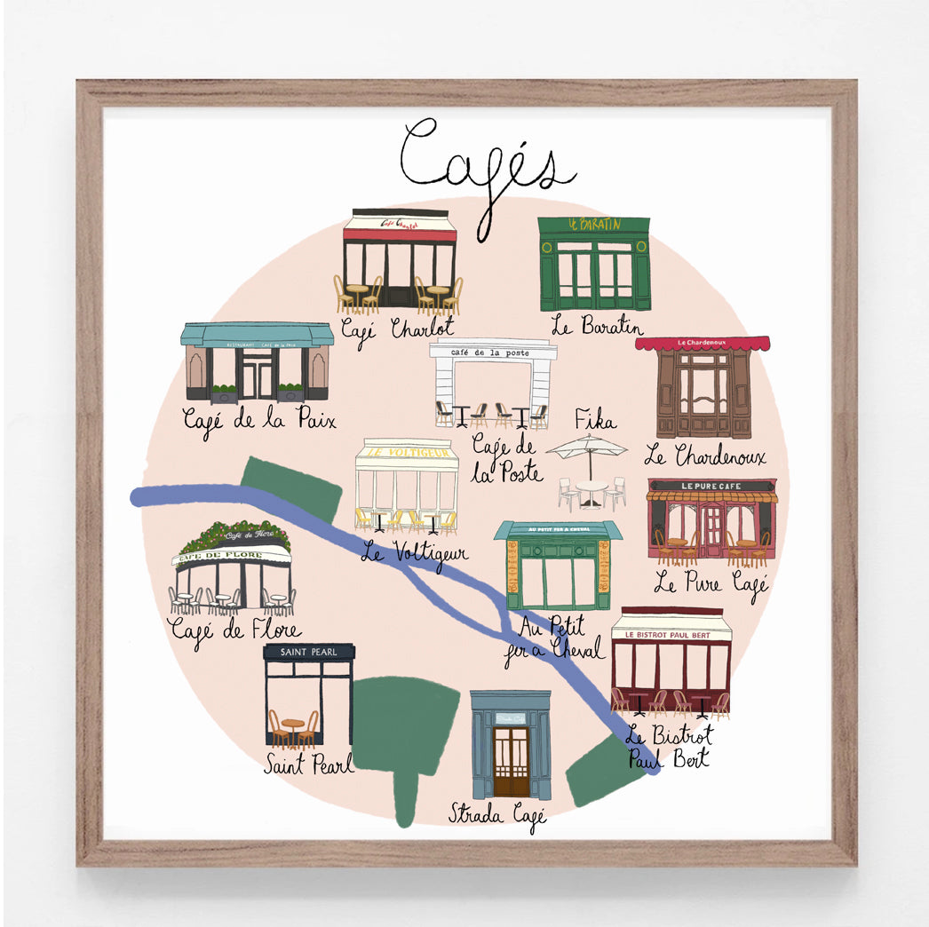 Café's of Paris Print