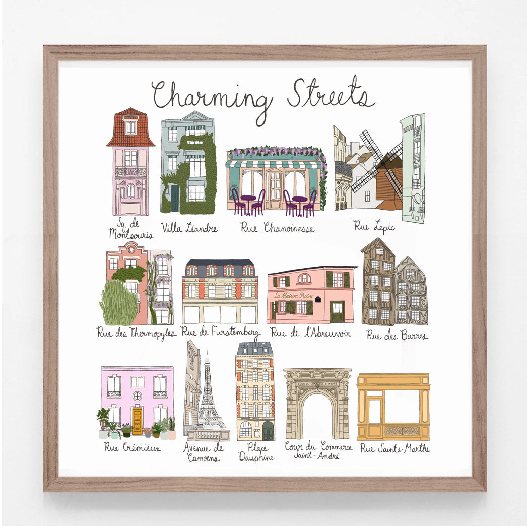 Charming Streets of Paris Print
