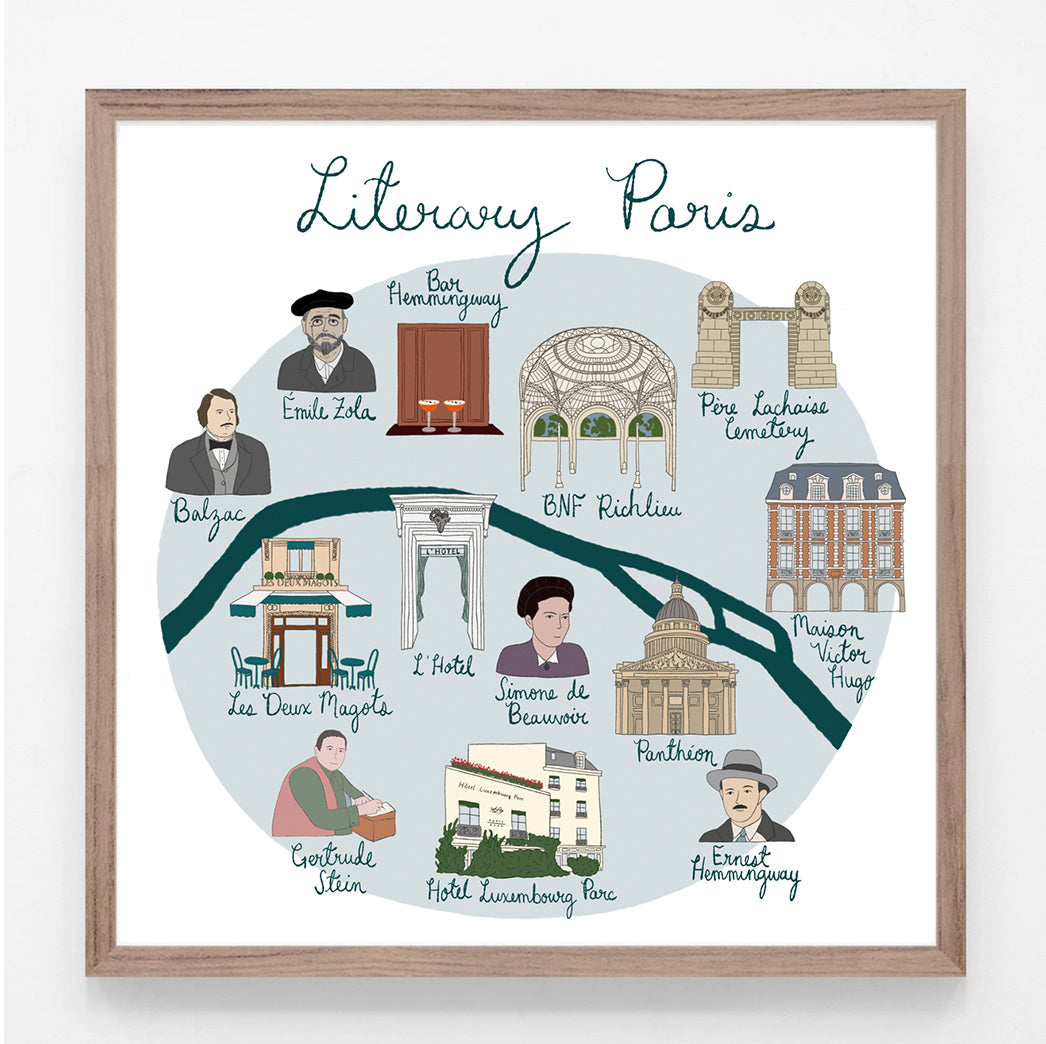 Literary Paris Print