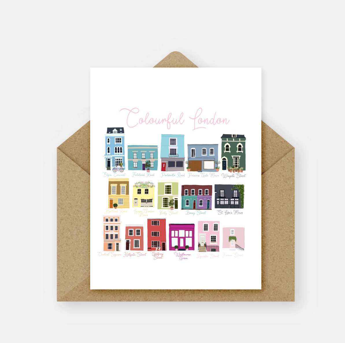 Colourful London Card
