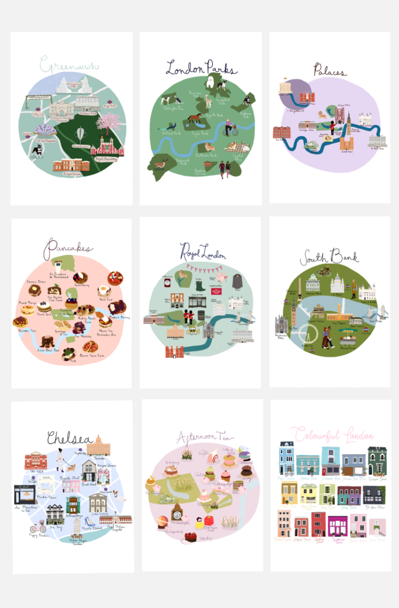 Illustrated London Postcard Pack