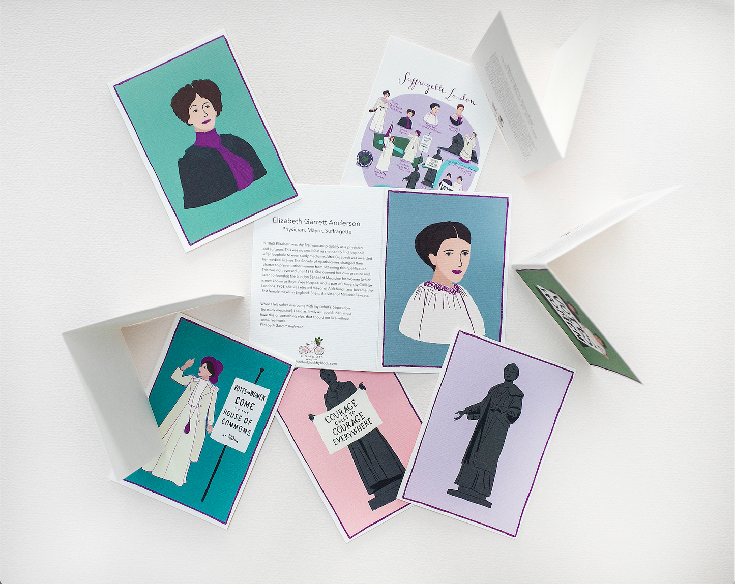 Suffragette London Greeting Card Set