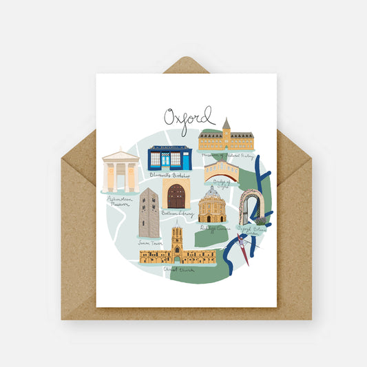 Oxford England Greeting Card