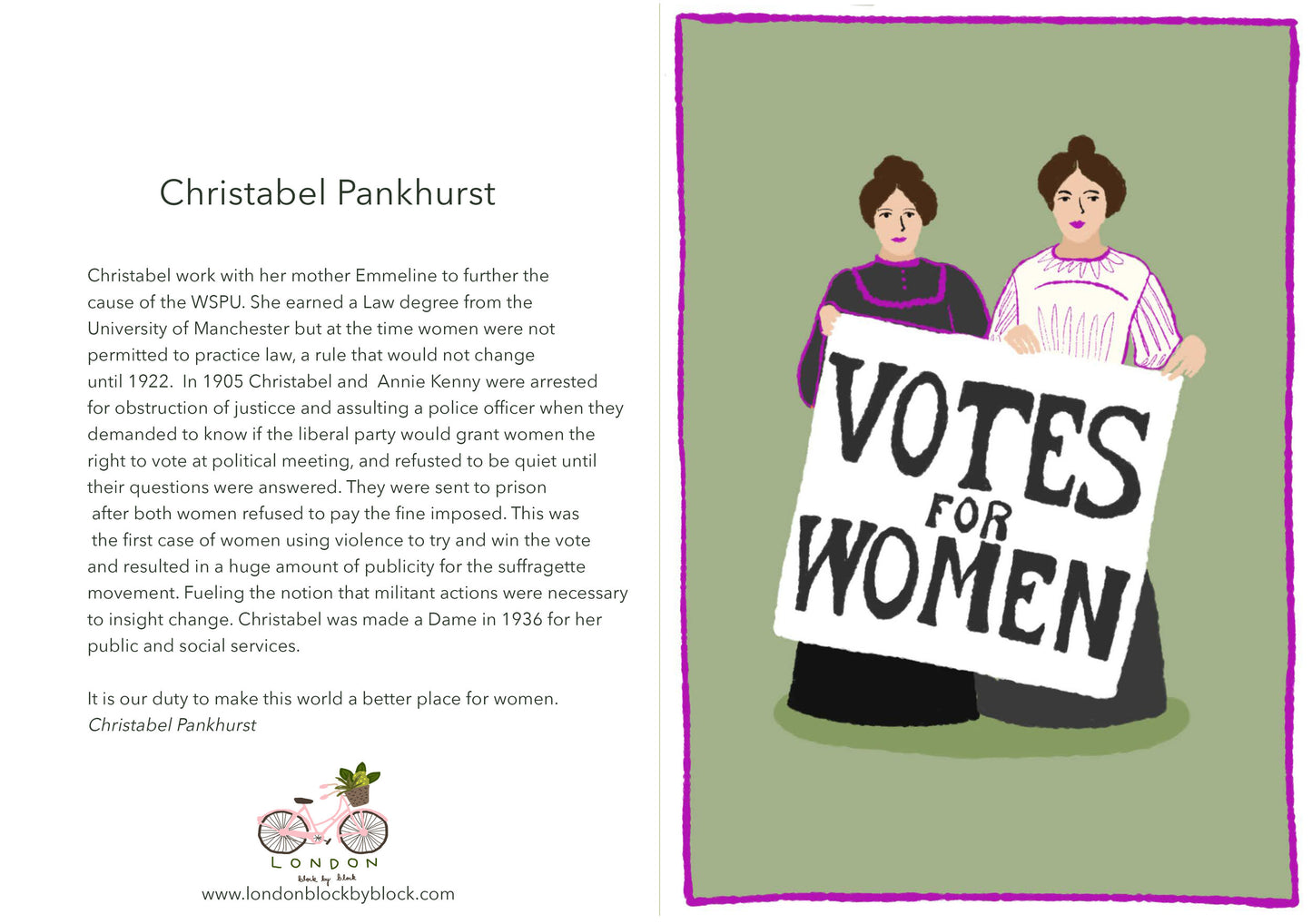 Suffragette London Greeting Card Set