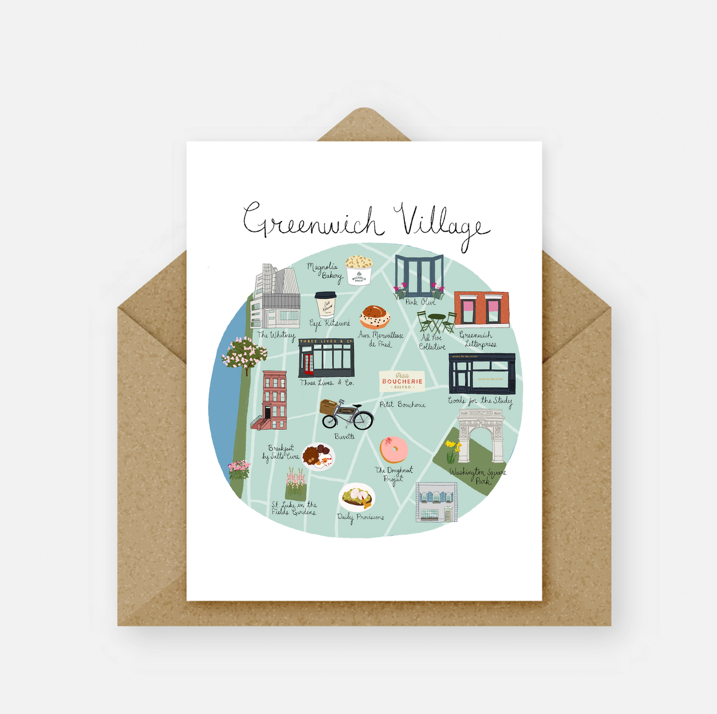 Greenwich Village NYC Card