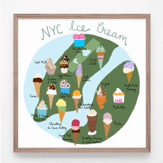 NYC Ice Cream Print