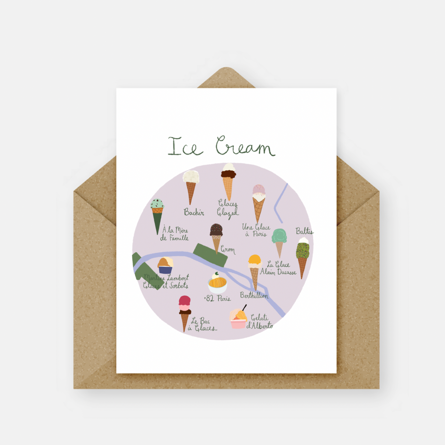 Paris Ice Cream Card