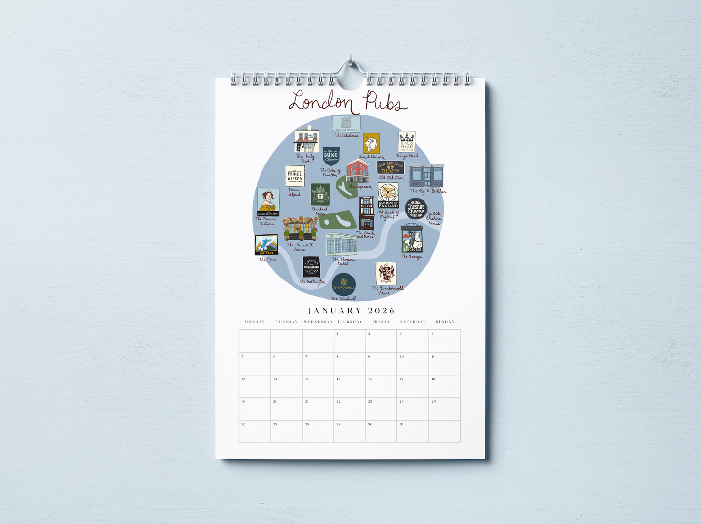 2026 London Wall Calendar