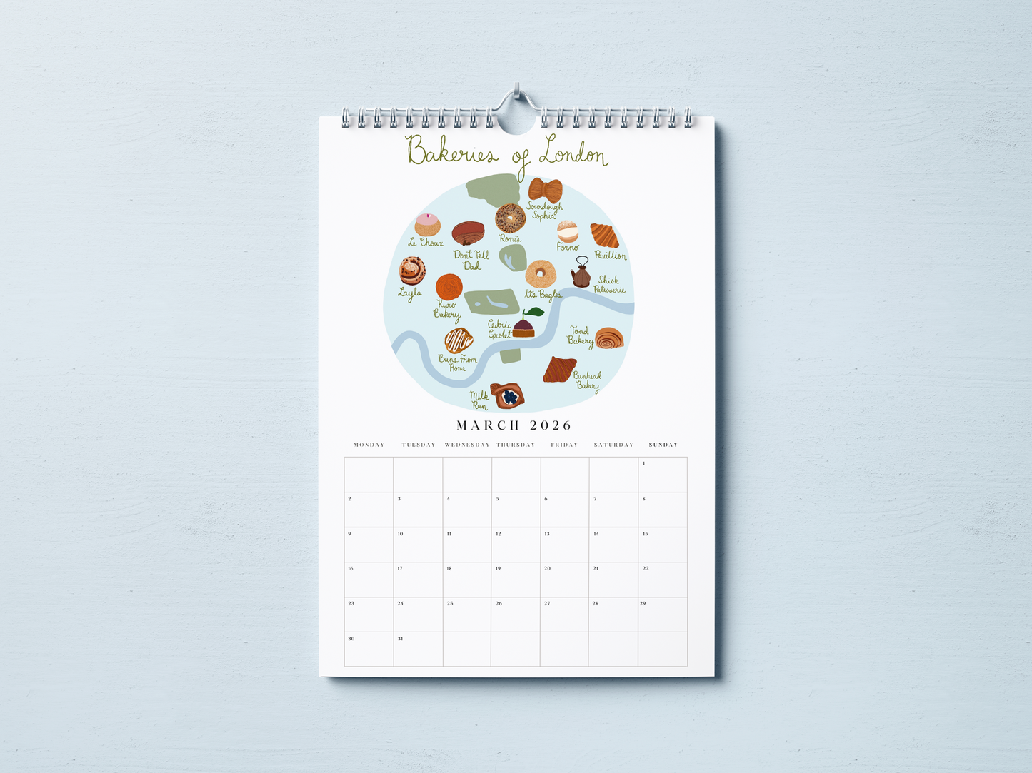 2026 London Wall Calendar