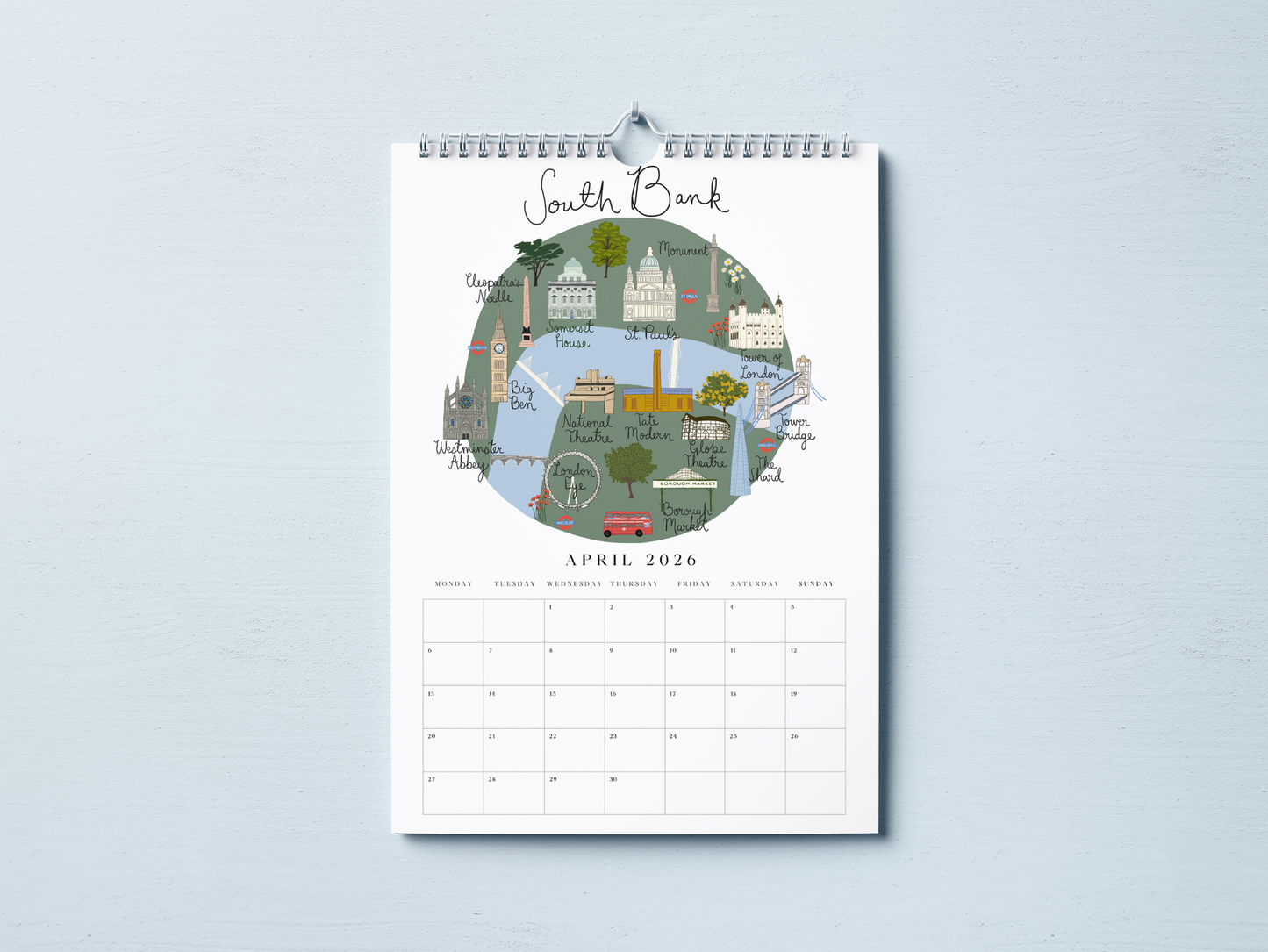 2026 London Wall Calendar