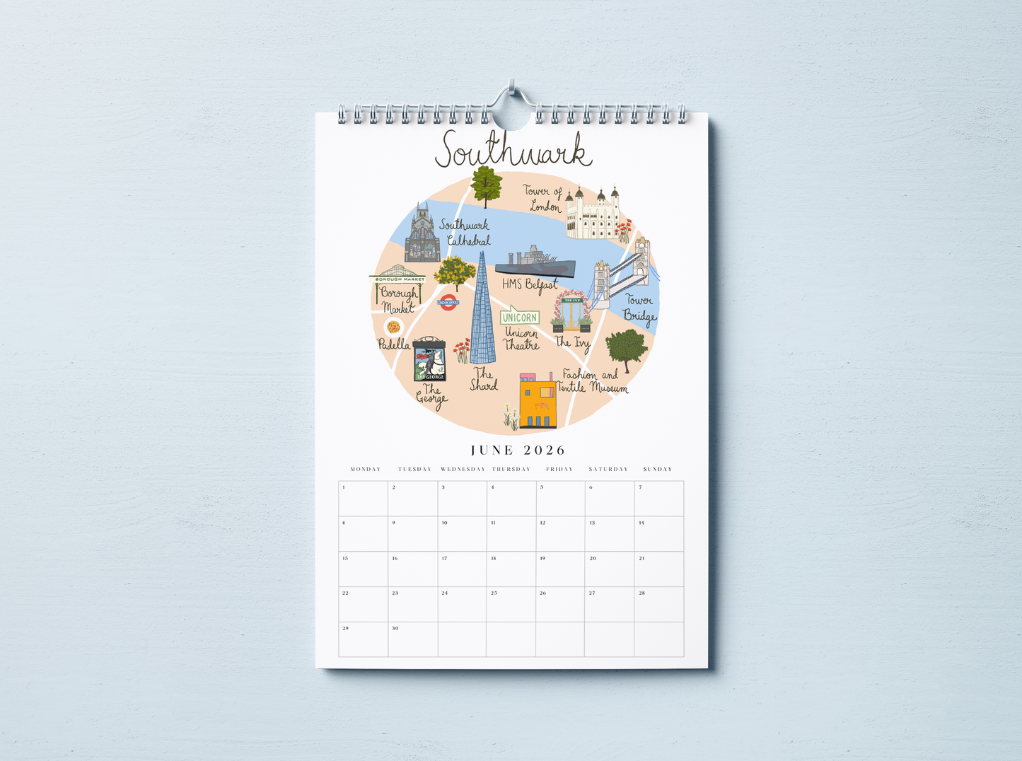 2026 London Wall Calendar