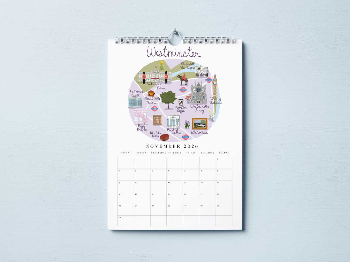 2026 London Wall Calendar