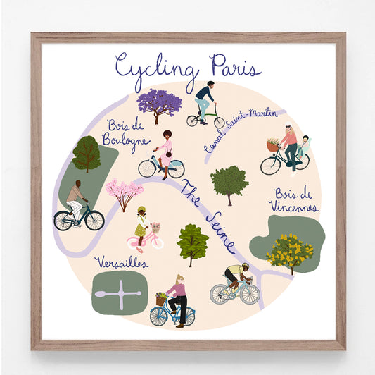 Cycling Paris Print