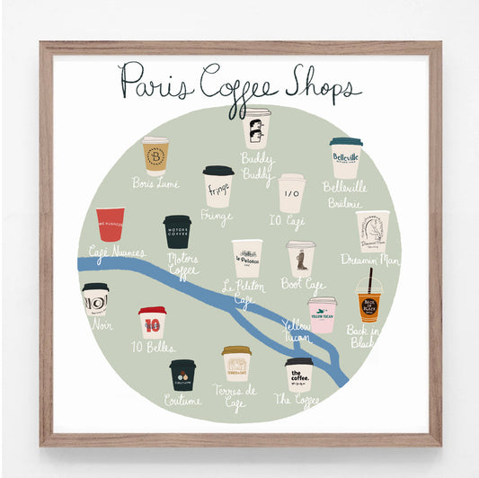 Paris Coffee Shops Print
