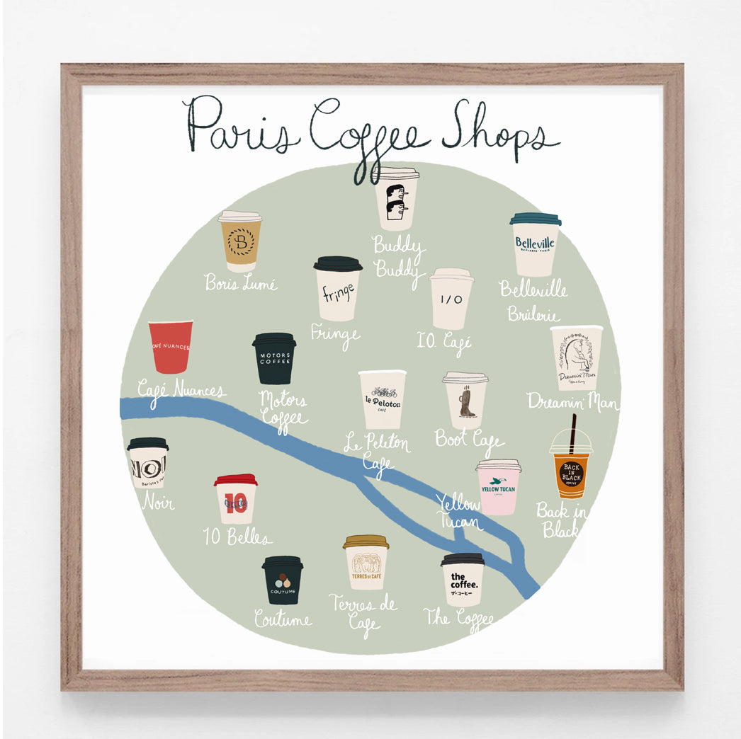 Paris Coffee Shops Print