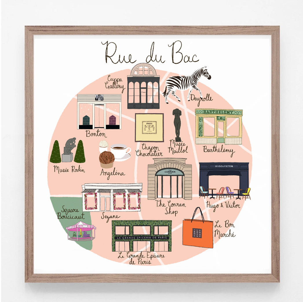 Rue du Bac Paris Print