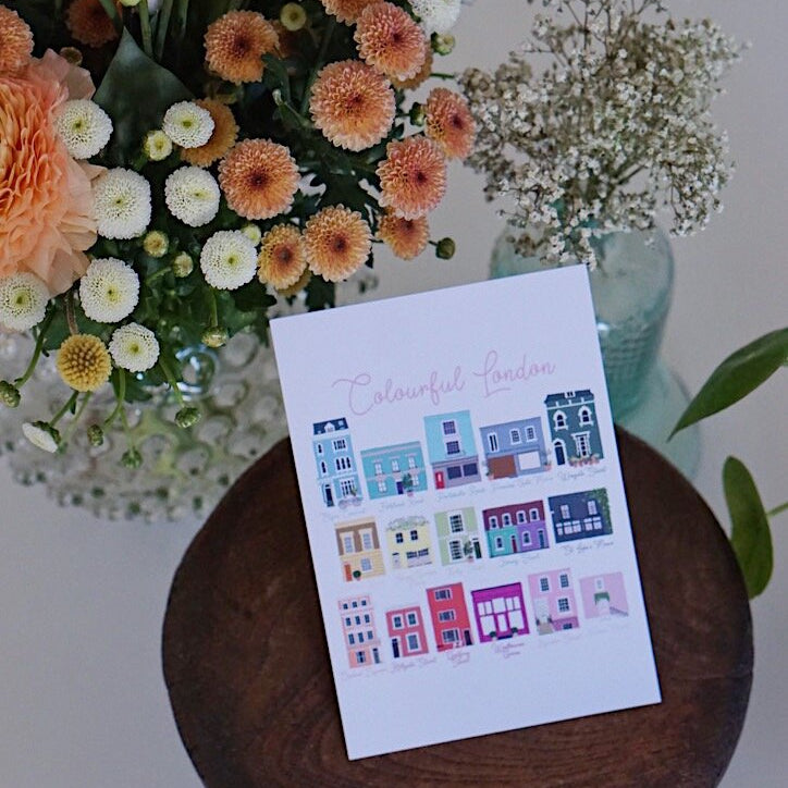 Colourful London Card