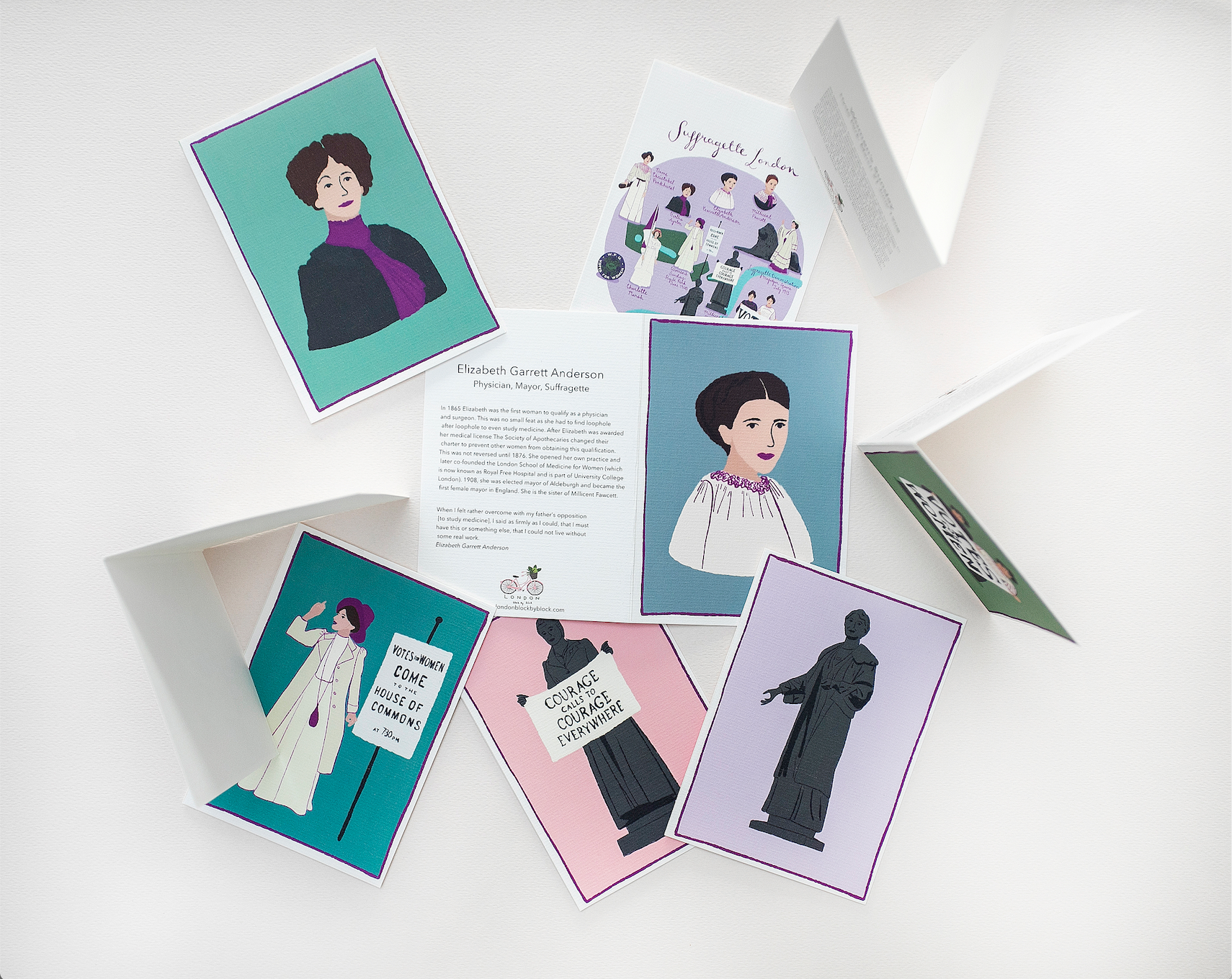 Suffragette London Greeting Card Set