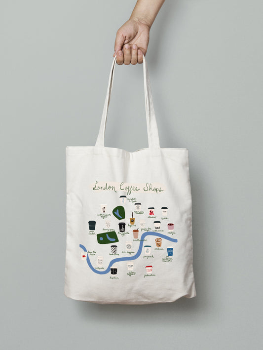 London Coffee Shops Tote Bag